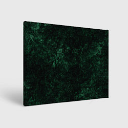 Холст прямоугольный Темно-зеленый мраморный узор, цвет: 3D-принт