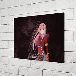 Холст прямоугольный Zero Two Любимый во Франксе, цвет: 3D-принт — фото 2