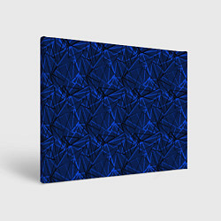 Холст прямоугольный Черно-синий геометрический, цвет: 3D-принт