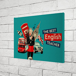 Холст прямоугольный Лучший учитель английского языка, цвет: 3D-принт — фото 2
