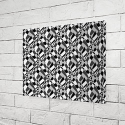 Холст прямоугольный Черно-белый абстрактный узор, цвет: 3D-принт — фото 2