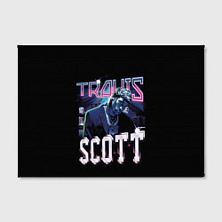 Холст прямоугольный Travis Scott RAP, цвет: 3D-принт — фото 2