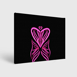 Холст прямоугольный Бабочка любви, цвет: 3D-принт