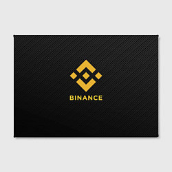 Холст прямоугольный БИНАНС ЛОГО CARBON BINANCE LOGO, цвет: 3D-принт — фото 2