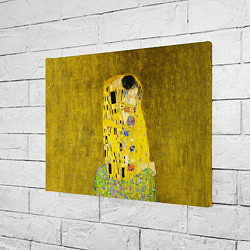 Холст прямоугольный Влюблённые поцелуй художник Климт, цвет: 3D-принт — фото 2