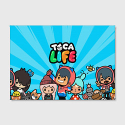 Холст прямоугольный Toca Life: Friends, цвет: 3D-принт — фото 2