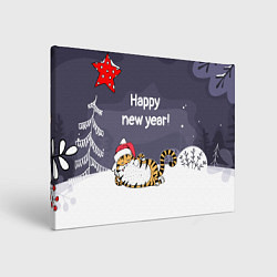Картина прямоугольная Happy New Year 2022 Тигр