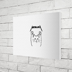 Холст прямоугольный Metallica Meowtallica, цвет: 3D-принт — фото 2