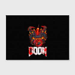 Холст прямоугольный Какодемон Cacodemon Doom, цвет: 3D-принт — фото 2