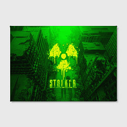 Холст прямоугольный STALKER LOGO RADIATOIN NEON TOXIC, цвет: 3D-принт — фото 2
