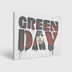 Холст прямоугольный Green day on wall, цвет: 3D-принт