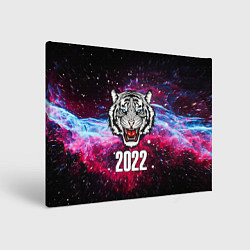 Холст прямоугольный ЧЁРНЫЙ ТИГР НОВЫЙ ГОД 2022 GRAY TIGER NEW YEAR, цвет: 3D-принт