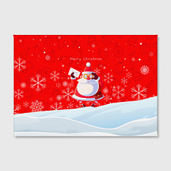 Холст прямоугольный Дед Мороз с подарочным конвертом, цвет: 3D-принт — фото 2