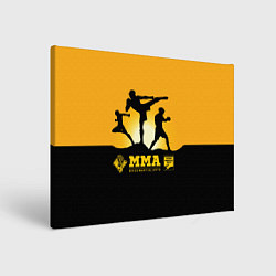 Холст прямоугольный ММА Mixed Martial Arts, цвет: 3D-принт