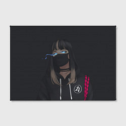 Холст прямоугольный Девочка в маске, цвет: 3D-принт — фото 2