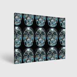 Холст прямоугольный Skulls pattern 2028, цвет: 3D-принт