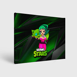 Холст прямоугольный LOLA BRAWLSTARS dark green, цвет: 3D-принт