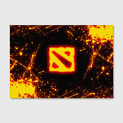 Холст прямоугольный DOTA 2 FIRE LOGO ДОТА 2 ОГНЕННЫЙ ЛОГО, цвет: 3D-принт — фото 2