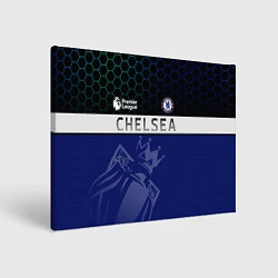 Холст прямоугольный FC Chelsea London ФК Челси Лонон, цвет: 3D-принт