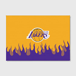 Холст прямоугольный LA LAKERS NBA FIRE ЛЕЙКЕРС ОГОНЬ, цвет: 3D-принт — фото 2