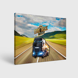 Холст прямоугольный Euro Truck Simulator, цвет: 3D-принт