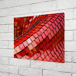 Холст прямоугольный Красная спартаковская чешуя, цвет: 3D-принт — фото 2