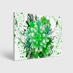 Холст прямоугольный Яркая пышная летняя зелень, цвет: 3D-принт