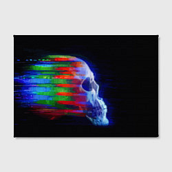 Холст прямоугольный Color glitch skull, цвет: 3D-принт — фото 2