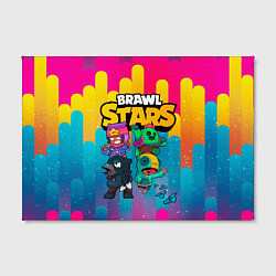 Холст прямоугольный BRAWL STARS ВМЕСТЕ, цвет: 3D-принт — фото 2