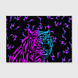 Холст прямоугольный Неоновый ТИГР Год тигра, цвет: 3D-принт — фото 2