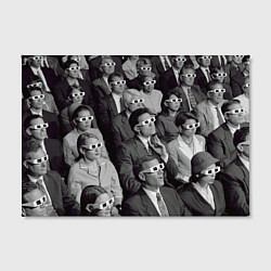 Холст прямоугольный Люди смотрят кино в 3d очках, цвет: 3D-принт — фото 2
