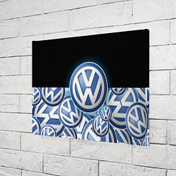 Холст прямоугольный Volkswagen Большое лого паттерн, цвет: 3D-принт — фото 2