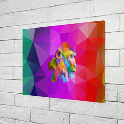 Холст прямоугольный Цветная обезьяна Color monkey, цвет: 3D-принт — фото 2