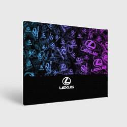 Картина прямоугольная LEXUS LOGO NEON PATTERN