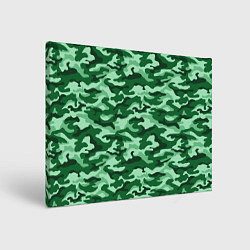 Холст прямоугольный Зеленый монохромный камуфляж, цвет: 3D-принт