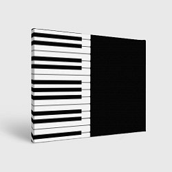Холст прямоугольный Черно-Белое Пианино Piano, цвет: 3D-принт