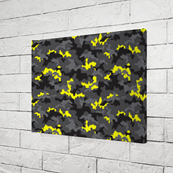 Холст прямоугольный Камуфляж Серо-Чёрный, цвет: 3D-принт — фото 2