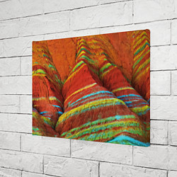 Холст прямоугольный Знаменитые разноцветные горы Китай, цвет: 3D-принт — фото 2