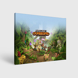 Холст прямоугольный Minecraft Dungeons Heroes Video game, цвет: 3D-принт