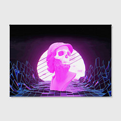 Холст прямоугольный Vaporwave Skull Психоделика, цвет: 3D-принт — фото 2