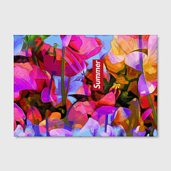 Холст прямоугольный Красочный летний цветочный паттерн Summer color pa, цвет: 3D-принт — фото 2