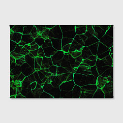 Холст прямоугольный Абстракция - Черно-зеленый фон - дым, цвет: 3D-принт — фото 2