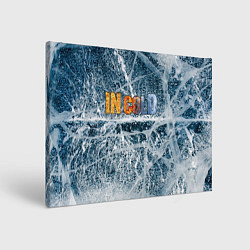 Холст прямоугольный IN COLD horizontal logo with ice, цвет: 3D-принт