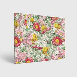 Холст прямоугольный Цветы Майские Герберы, цвет: 3D-принт