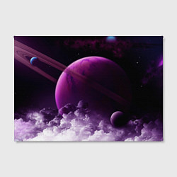 Холст прямоугольный PURPLE GALAXY лиловая галактика, цвет: 3D-принт — фото 2