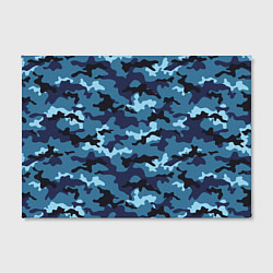 Холст прямоугольный Камуфляж Тёмно-Синий Camouflage Dark-Blue, цвет: 3D-принт — фото 2