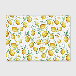 Холст прямоугольный Лимоны Нарисованные Акварелью, цвет: 3D-принт — фото 2