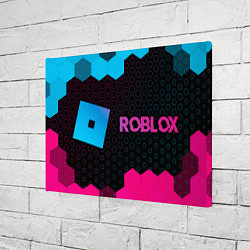 Холст прямоугольный Roblox Neon Gradient, цвет: 3D-принт — фото 2