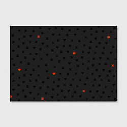 Холст прямоугольный Love Death and Robots black pattern, цвет: 3D-принт — фото 2