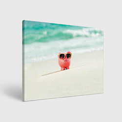 Холст прямоугольный Свинка на отдыхе, цвет: 3D-принт